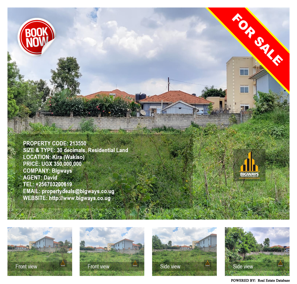 Residential Land  for sale in Kira Wakiso Uganda, code: 213550