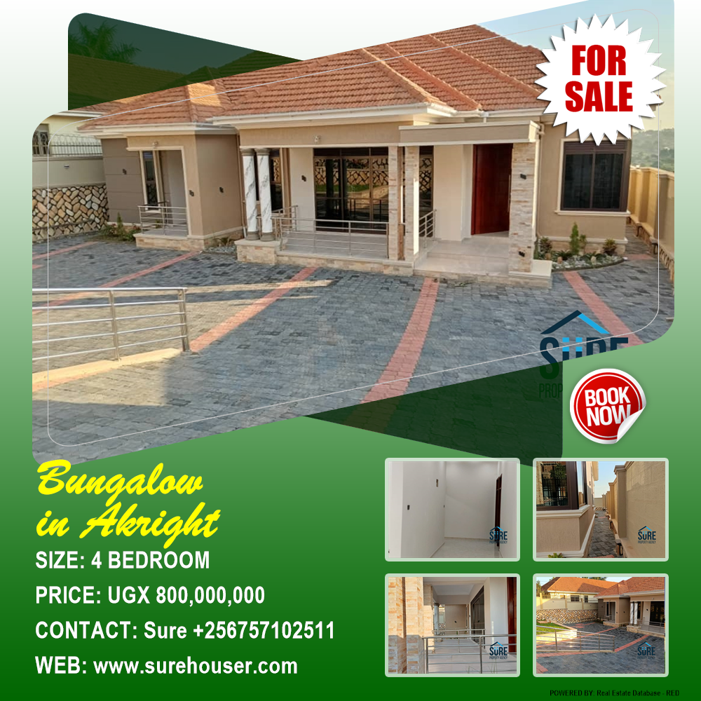 4 bedroom Bungalow  for sale in Akright Kampala Uganda, code: 213553