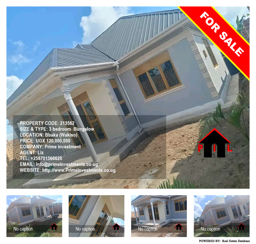 3 bedroom Bungalow  for sale in Bbaka Wakiso Uganda, code: 213562