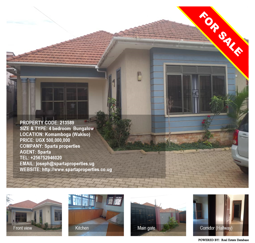 4 bedroom Bungalow  for sale in Komamboga Wakiso Uganda, code: 213589