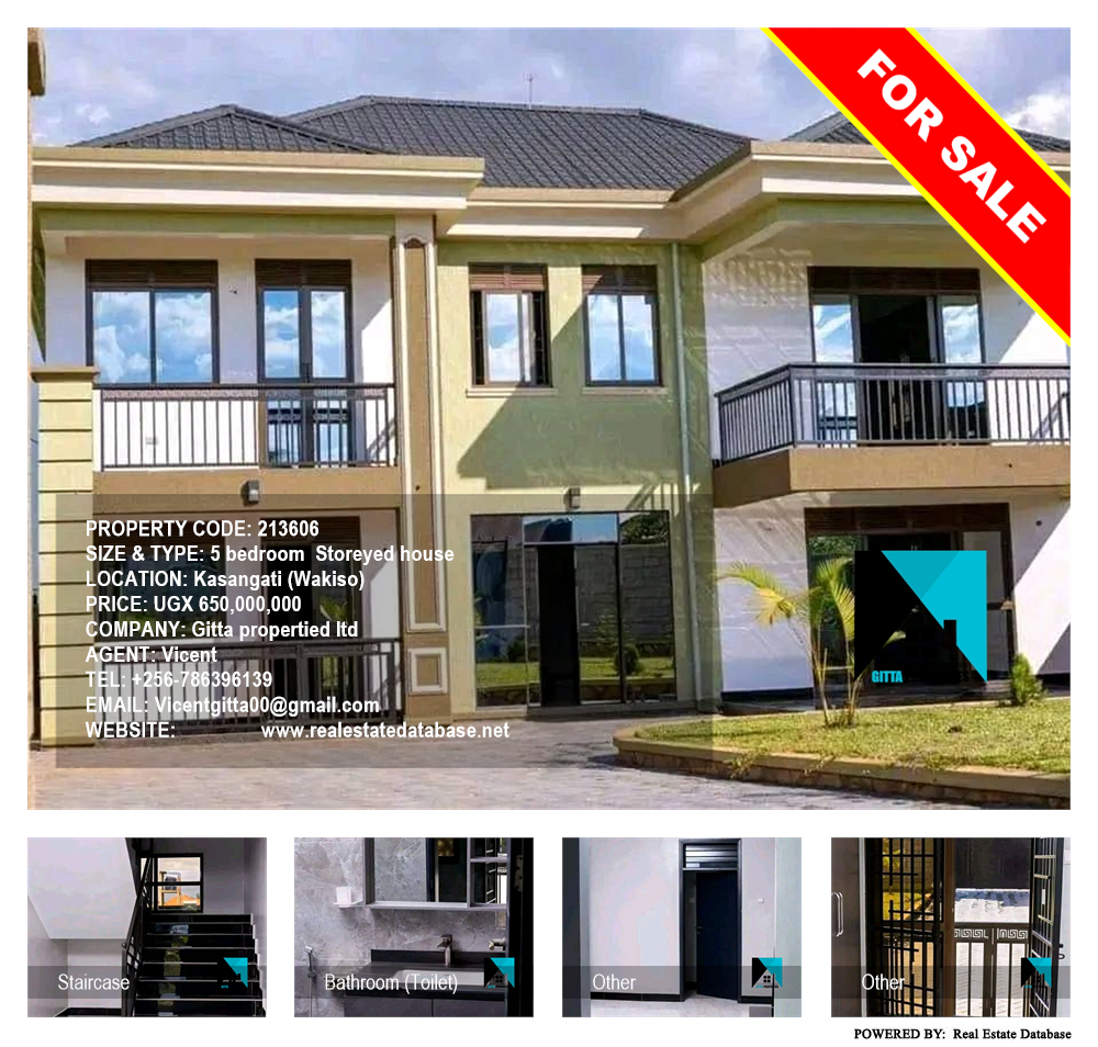 5 bedroom Storeyed house  for sale in Kasangati Wakiso Uganda, code: 213606