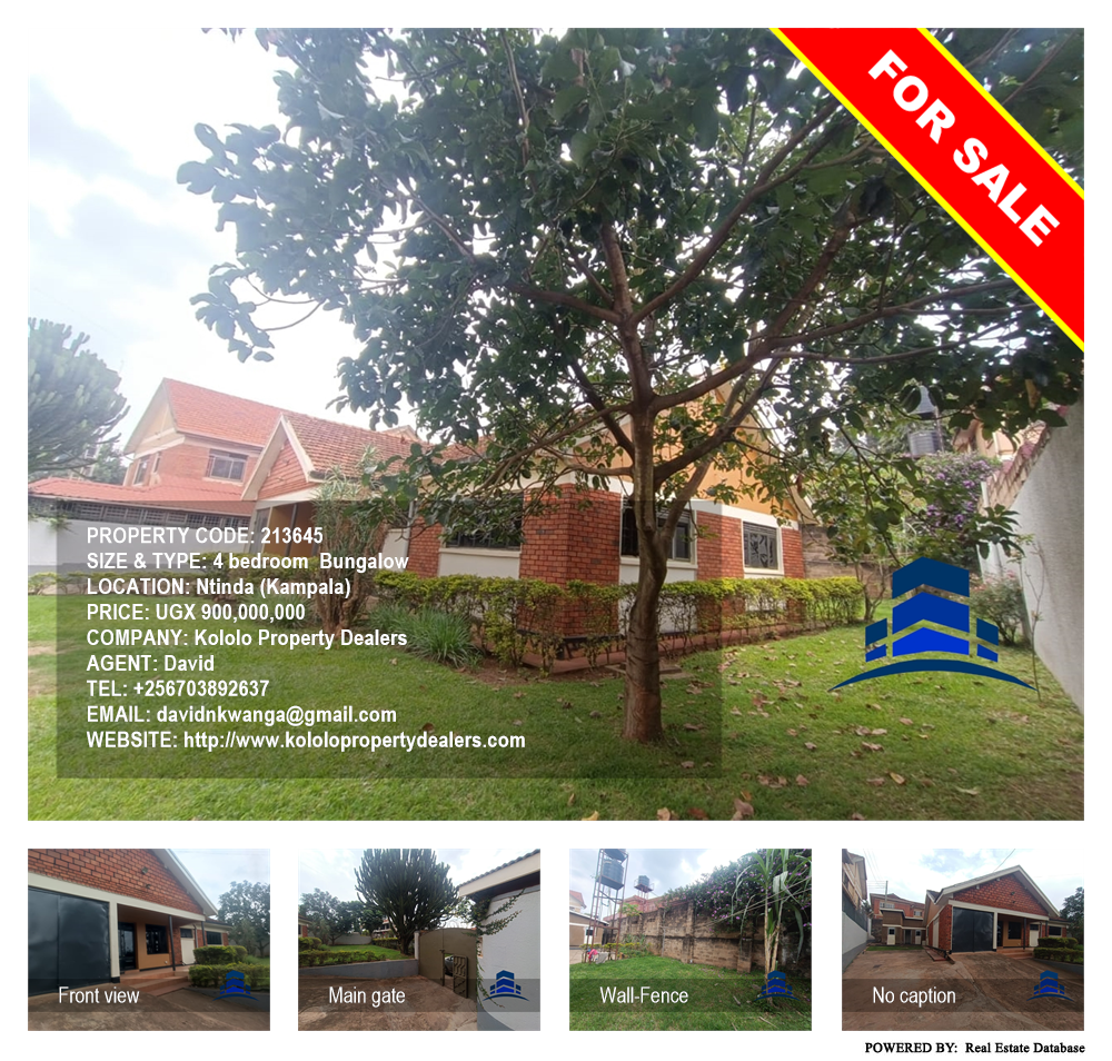 4 bedroom Bungalow  for sale in Ntinda Kampala Uganda, code: 213645