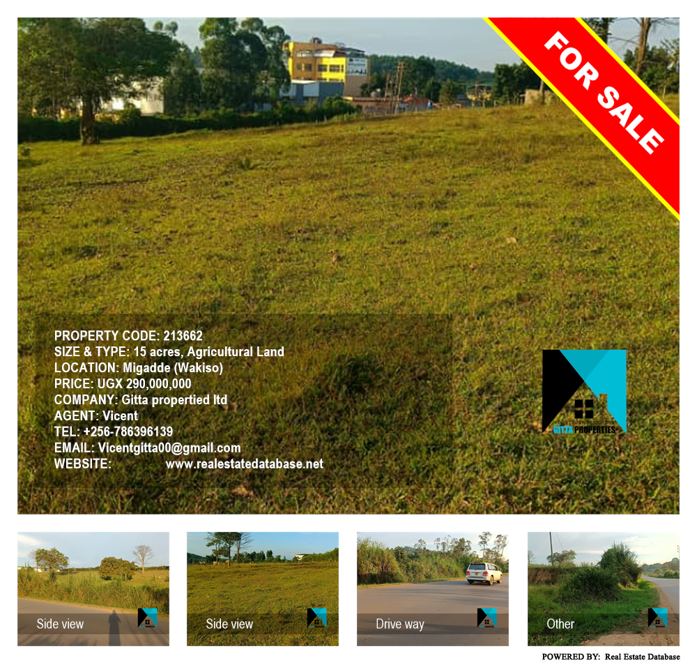 Agricultural Land  for sale in Migadde Wakiso Uganda, code: 213662