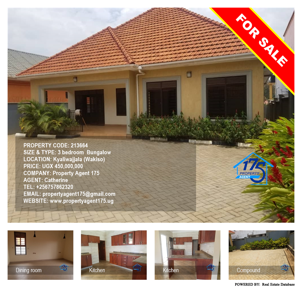 3 bedroom Bungalow  for sale in Kyaliwajjala Wakiso Uganda, code: 213664