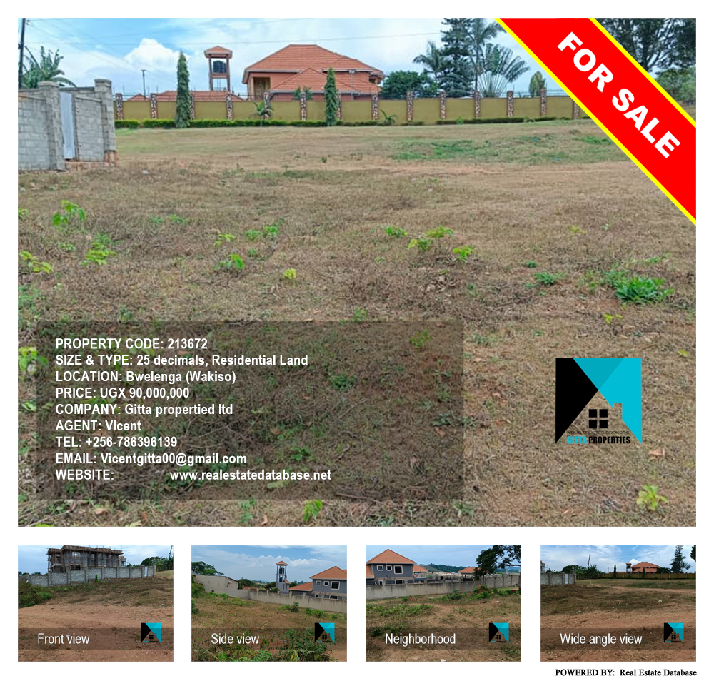 Residential Land  for sale in Bwelenga Wakiso Uganda, code: 213672