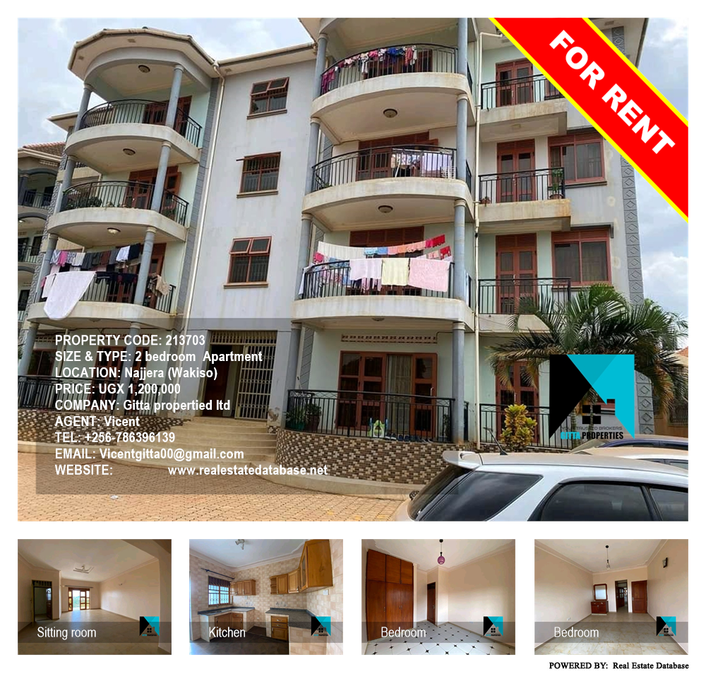 2 bedroom Apartment  for rent in Najjera Wakiso Uganda, code: 213703