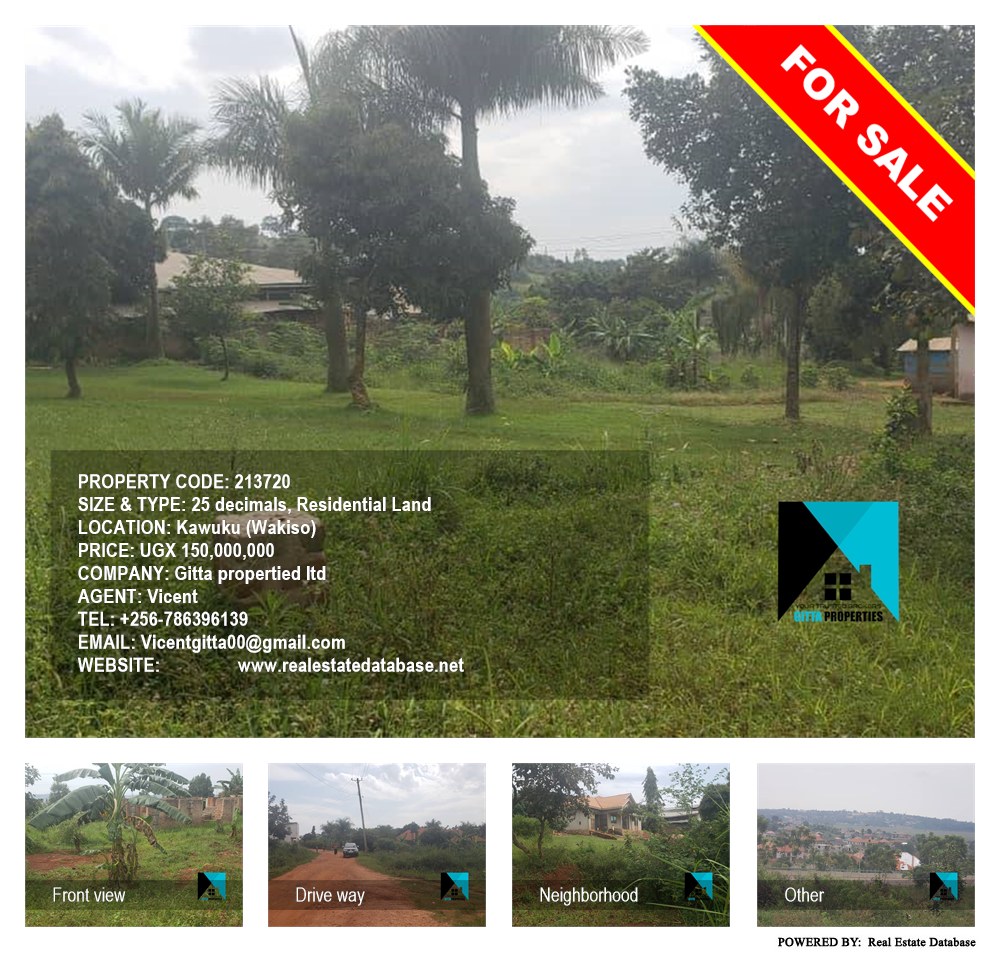 Residential Land  for sale in Kawuku Wakiso Uganda, code: 213720