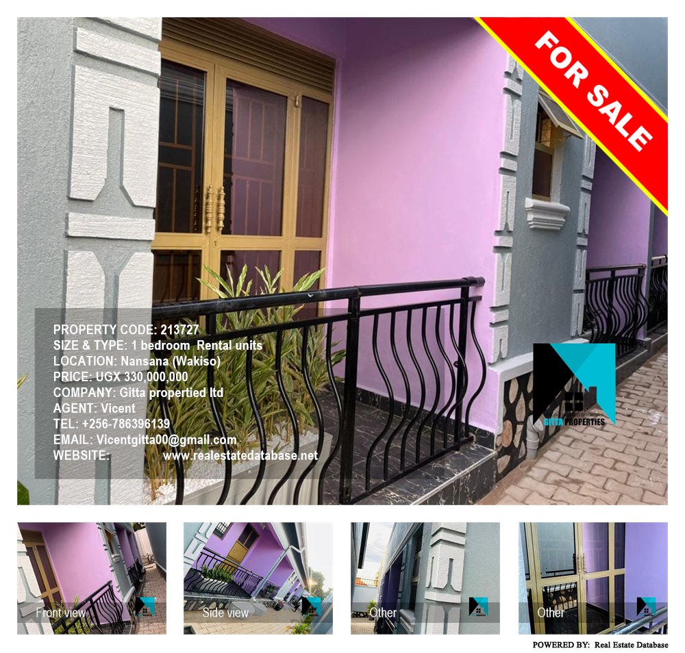 1 bedroom Rental units  for sale in Nansana Wakiso Uganda, code: 213727