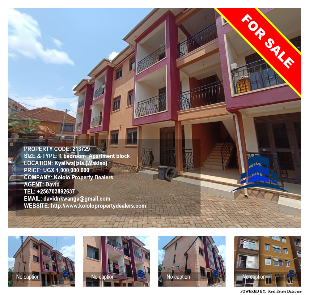 1 bedroom Apartment block  for sale in Kyaliwajjala Wakiso Uganda, code: 213729