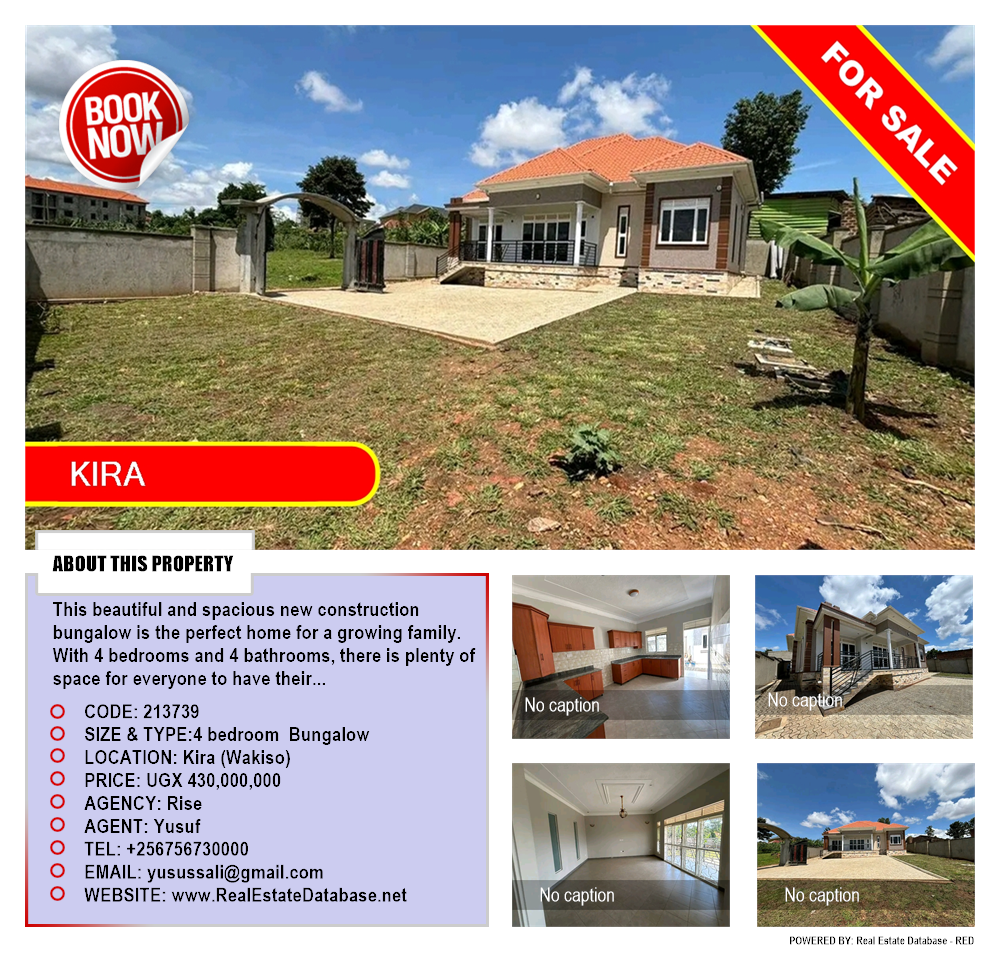 4 bedroom Bungalow  for sale in Kira Wakiso Uganda, code: 213739