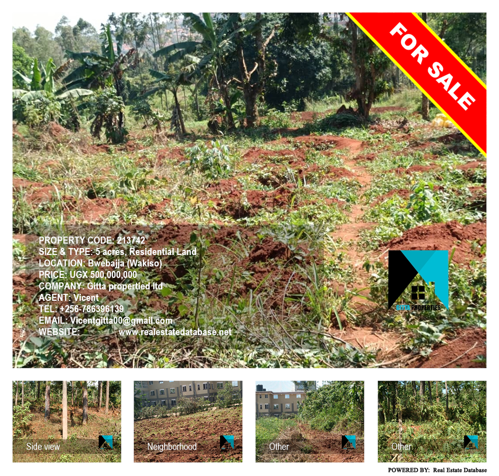 Residential Land  for sale in Bwebajja Wakiso Uganda, code: 213742