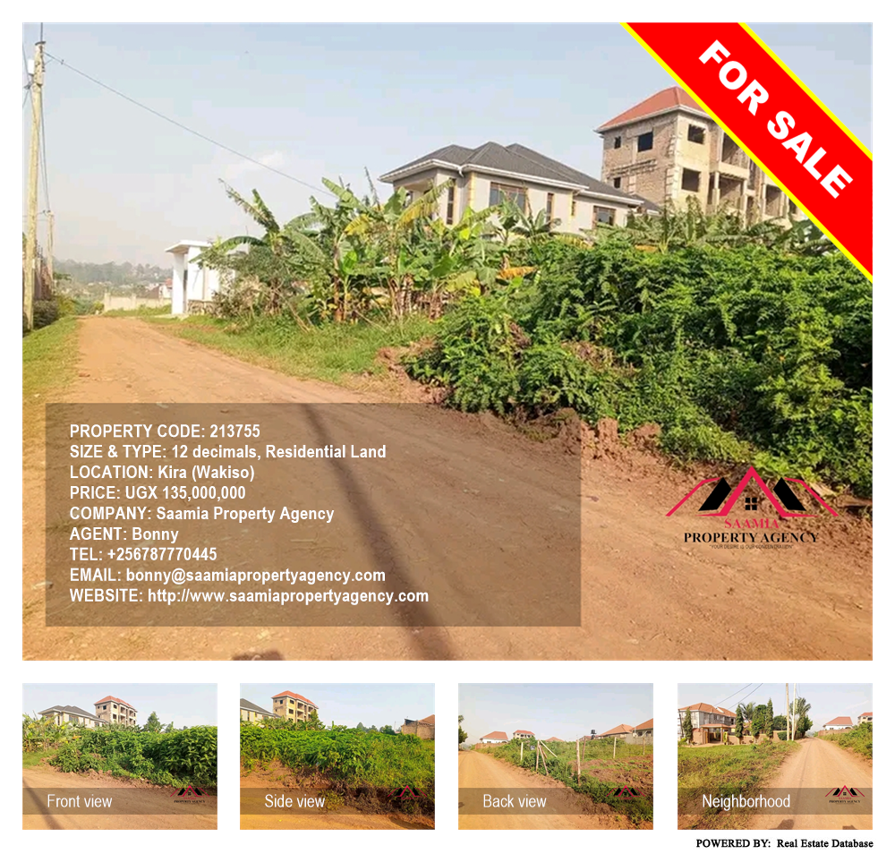 Residential Land  for sale in Kira Wakiso Uganda, code: 213755