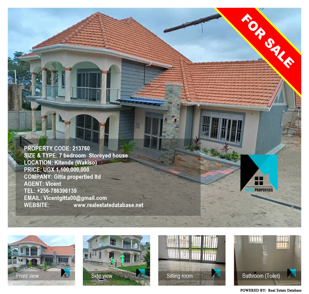 7 bedroom Storeyed house  for sale in Kitende Wakiso Uganda, code: 213760