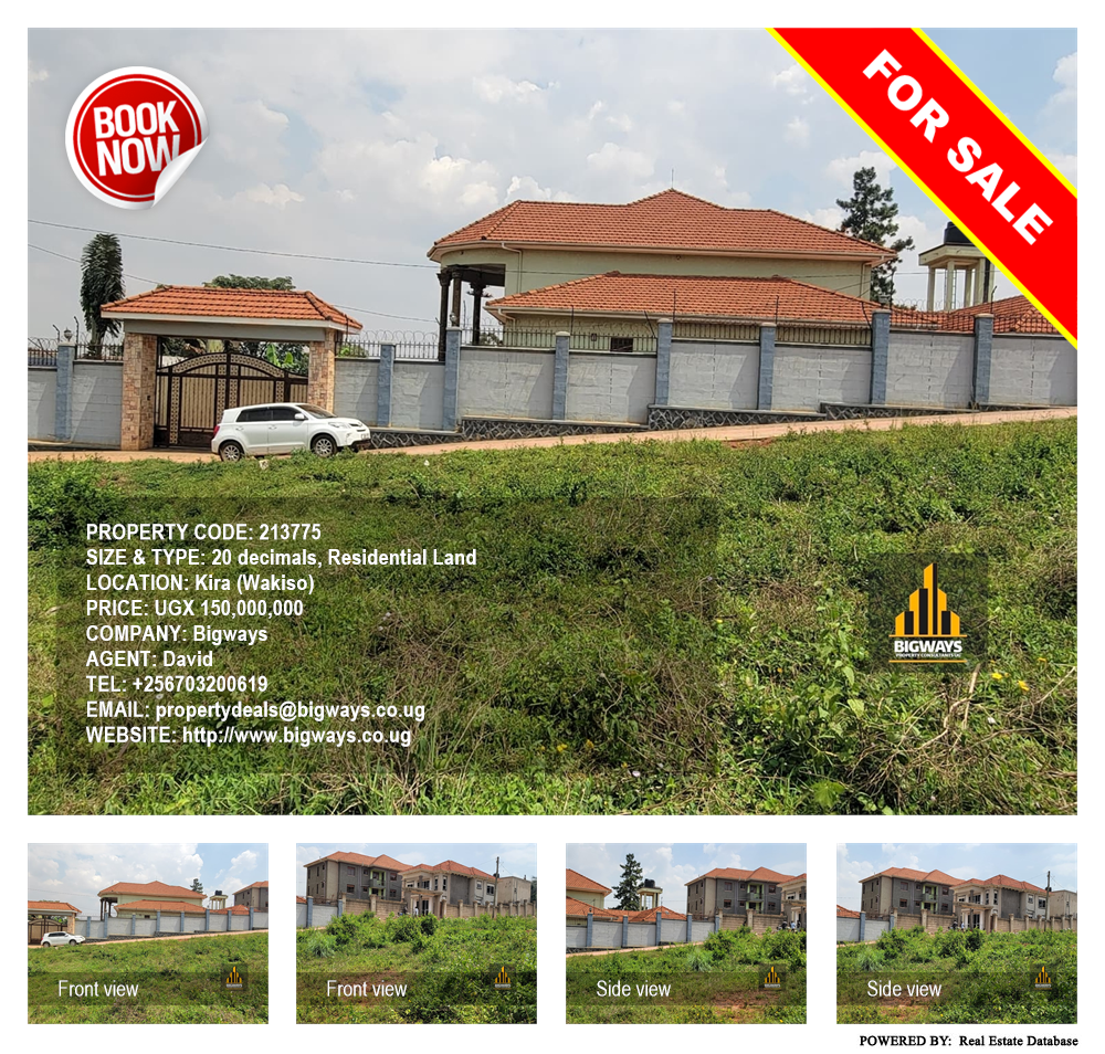 Residential Land  for sale in Kira Wakiso Uganda, code: 213775