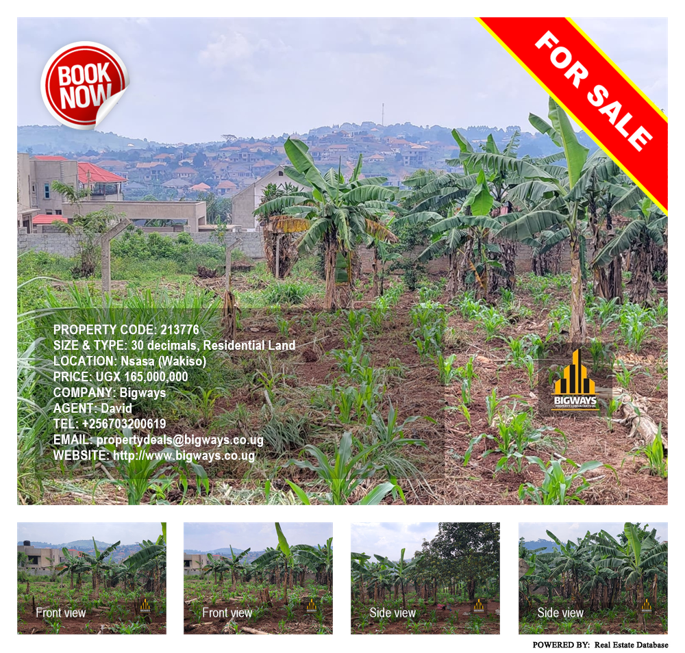 Residential Land  for sale in Nsasa Wakiso Uganda, code: 213776