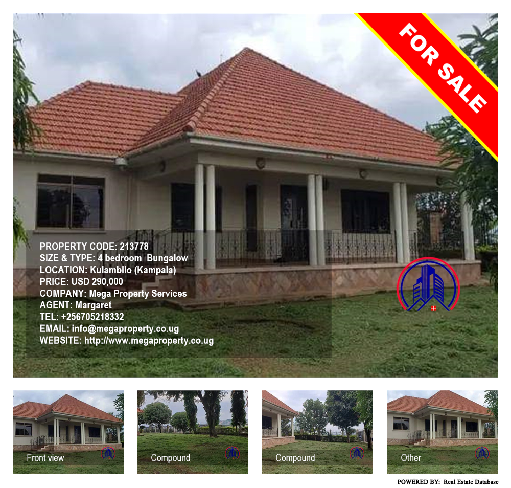 4 bedroom Bungalow  for sale in Kulambilo Kampala Uganda, code: 213778