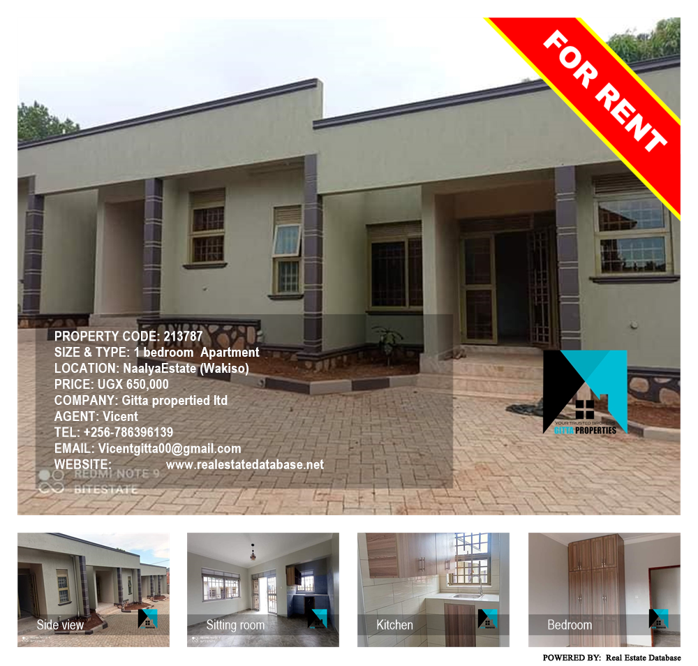 1 bedroom Apartment  for rent in NaalyaEstate Wakiso Uganda, code: 213787