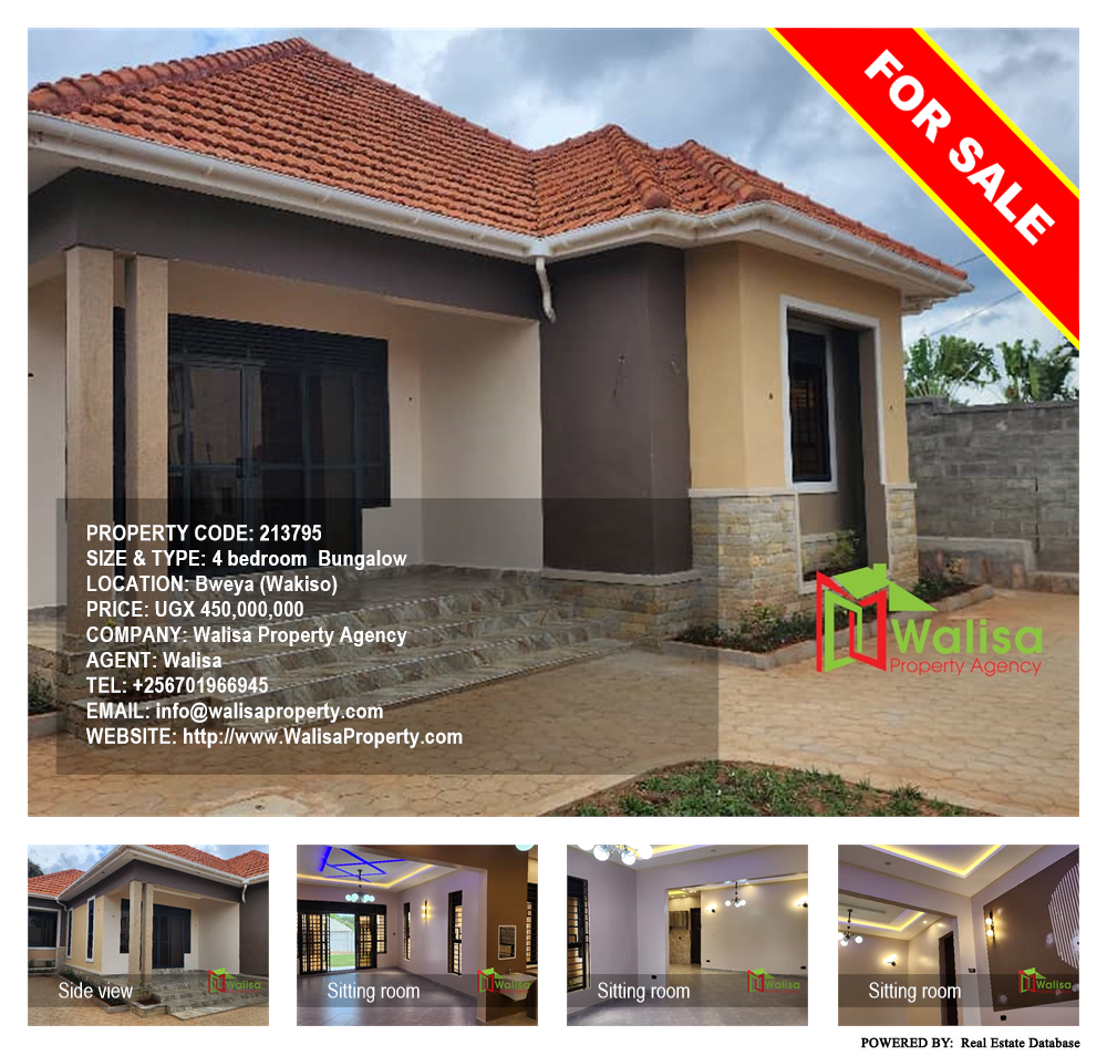 4 bedroom Bungalow  for sale in Bweya Wakiso Uganda, code: 213795