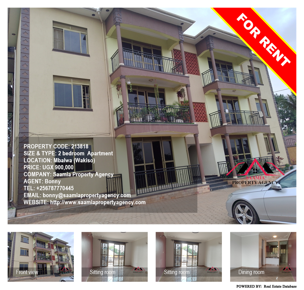 2 bedroom Apartment  for rent in Mbalwa Wakiso Uganda, code: 213818