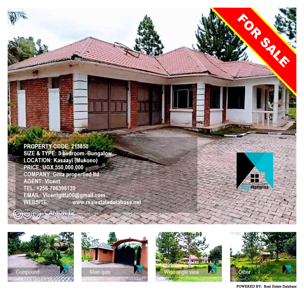 3 bedroom Bungalow  for sale in Kasaayi Mukono Uganda, code: 213850