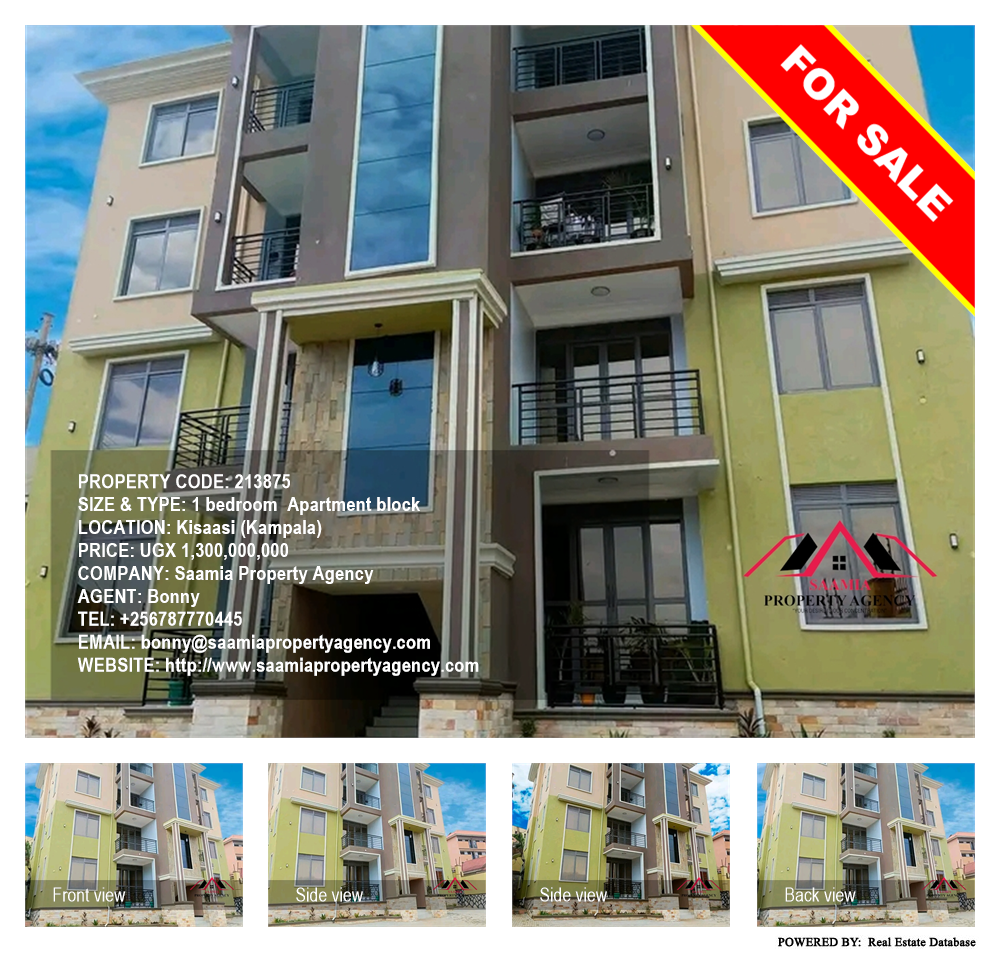 1 bedroom Apartment block  for sale in Kisaasi Kampala Uganda, code: 213875