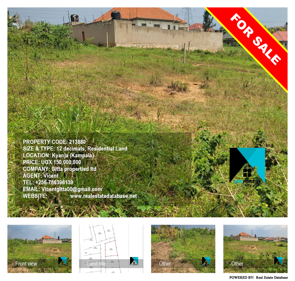 Residential Land  for sale in Kyanja Kampala Uganda, code: 213880