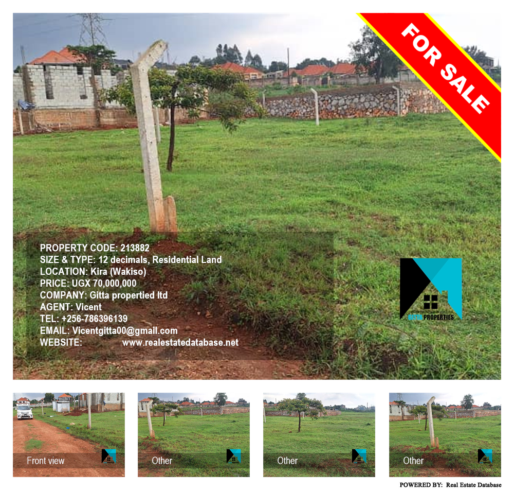 Residential Land  for sale in Kira Wakiso Uganda, code: 213882