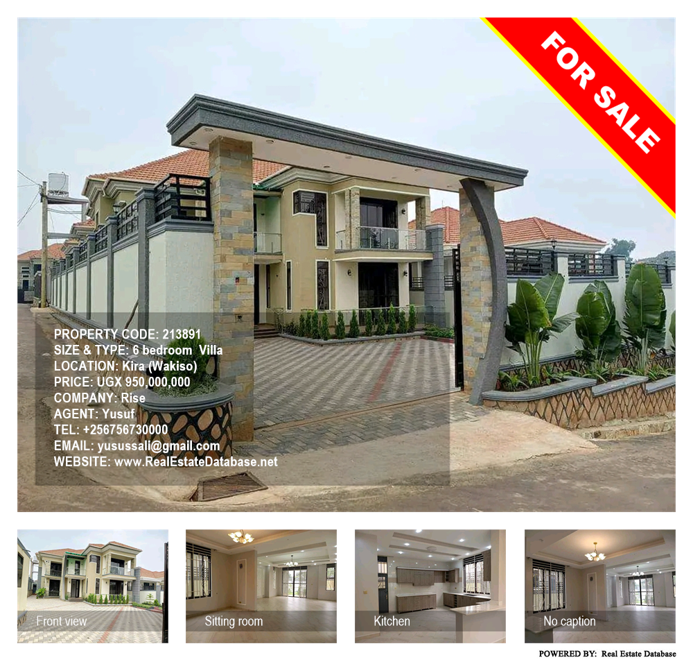 6 bedroom Villa  for sale in Kira Wakiso Uganda, code: 213891