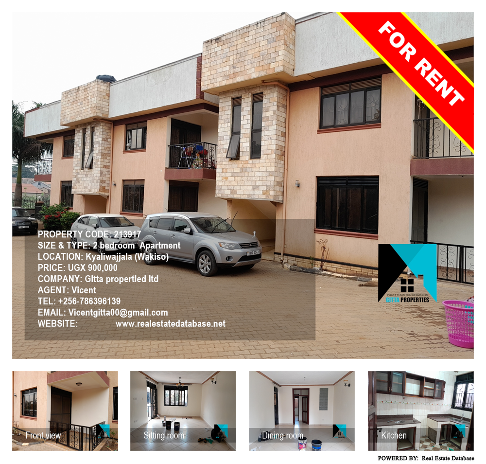 2 bedroom Apartment  for rent in Kyaliwajjala Wakiso Uganda, code: 213917