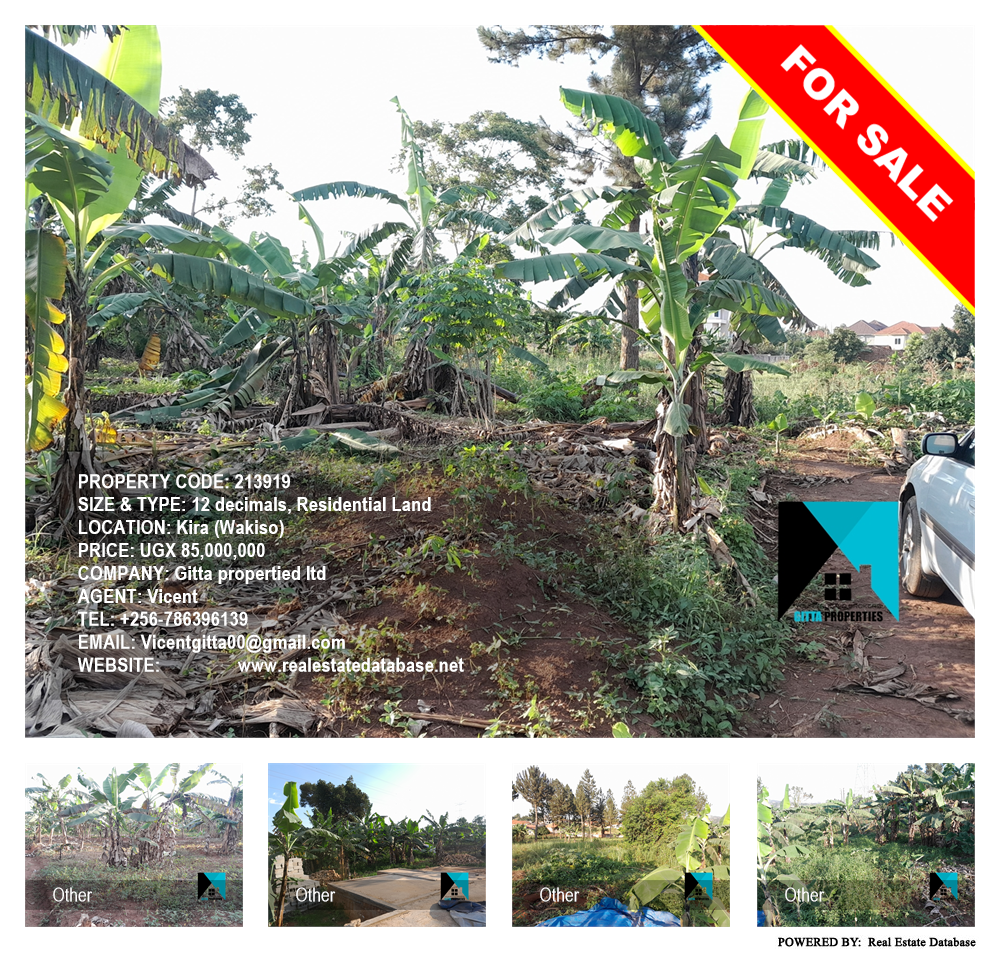 Residential Land  for sale in Kira Wakiso Uganda, code: 213919