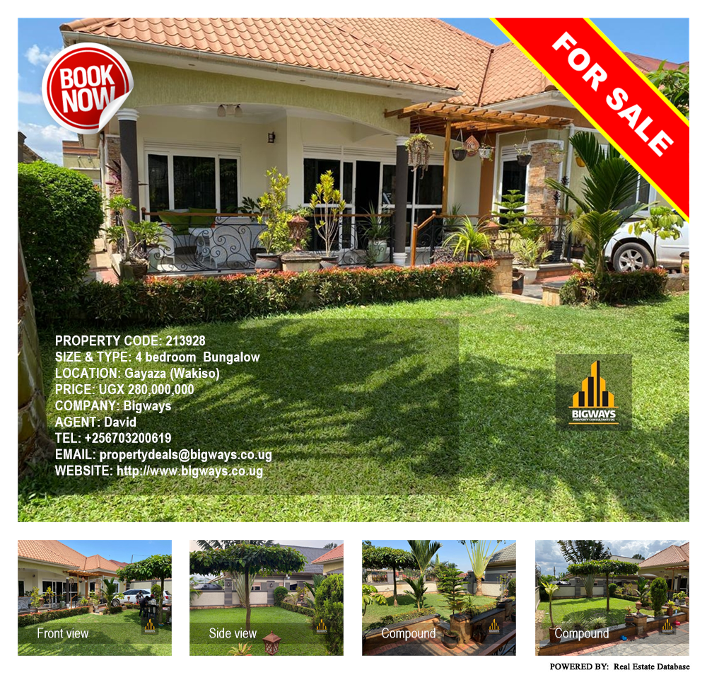 4 bedroom Bungalow  for sale in Gayaza Wakiso Uganda, code: 213928