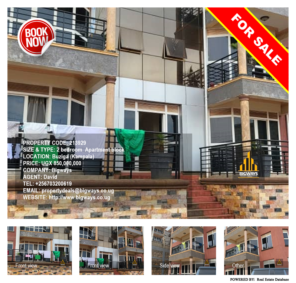 2 bedroom Apartment block  for sale in Buziga Kampala Uganda, code: 213929