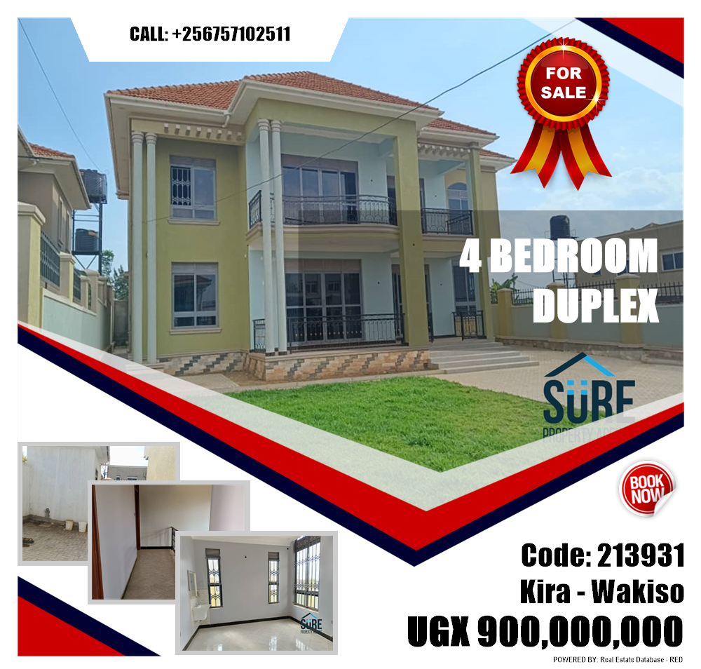 4 bedroom Duplex  for sale in Kira Wakiso Uganda, code: 213931