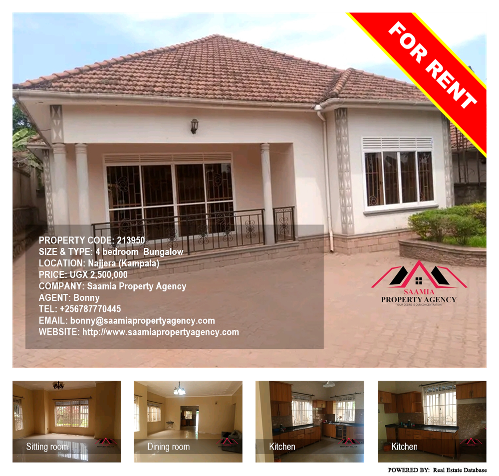 4 bedroom Bungalow  for rent in Najjera Kampala Uganda, code: 213950