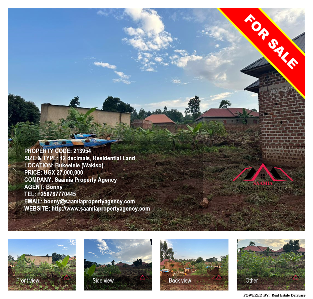 Residential Land  for sale in Bukeelele Wakiso Uganda, code: 213954