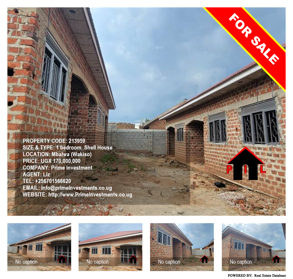 1 bedroom Shell House  for sale in Mbalwa Wakiso Uganda, code: 213959