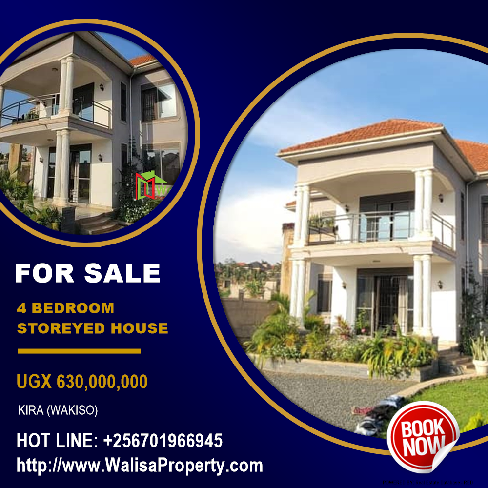 4 bedroom Storeyed house  for sale in Kira Wakiso Uganda, code: 213973