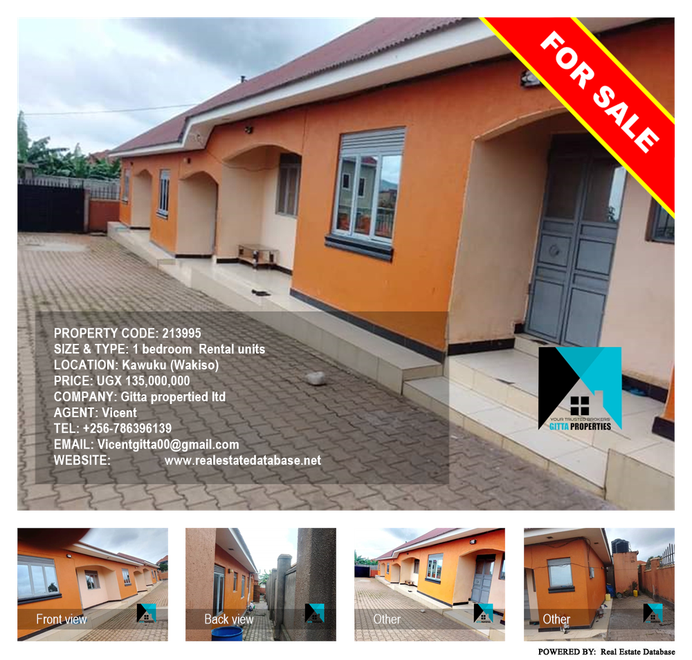 1 bedroom Rental units  for sale in Kawuku Wakiso Uganda, code: 213995