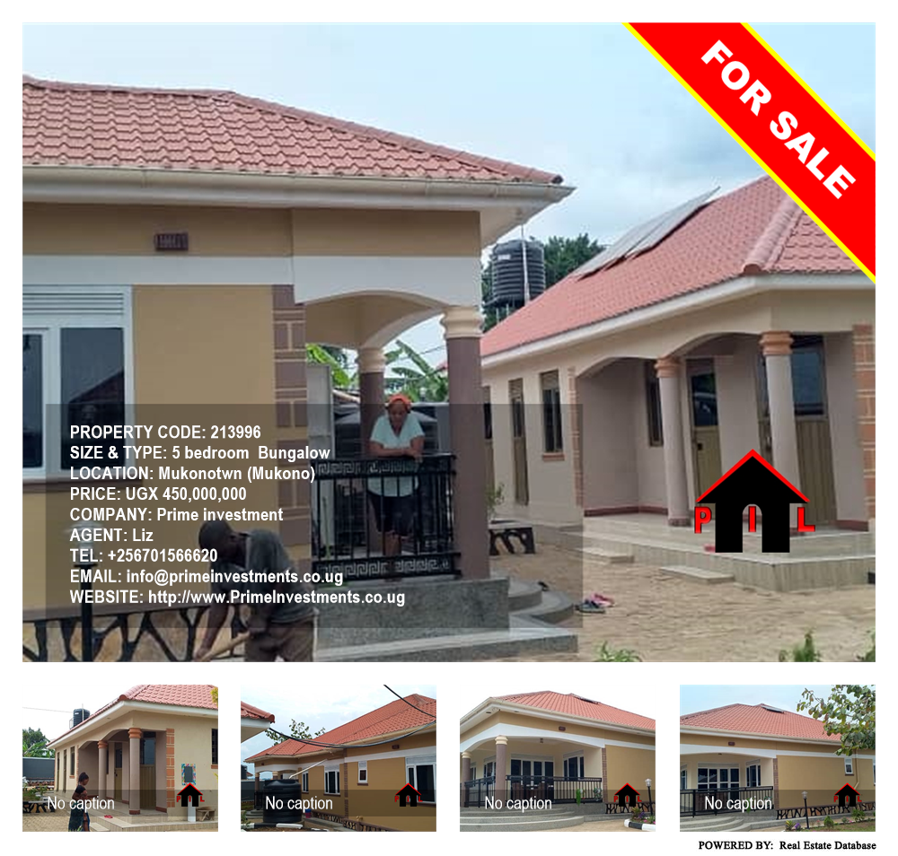 5 bedroom Bungalow  for sale in Mukonotwn Mukono Uganda, code: 213996