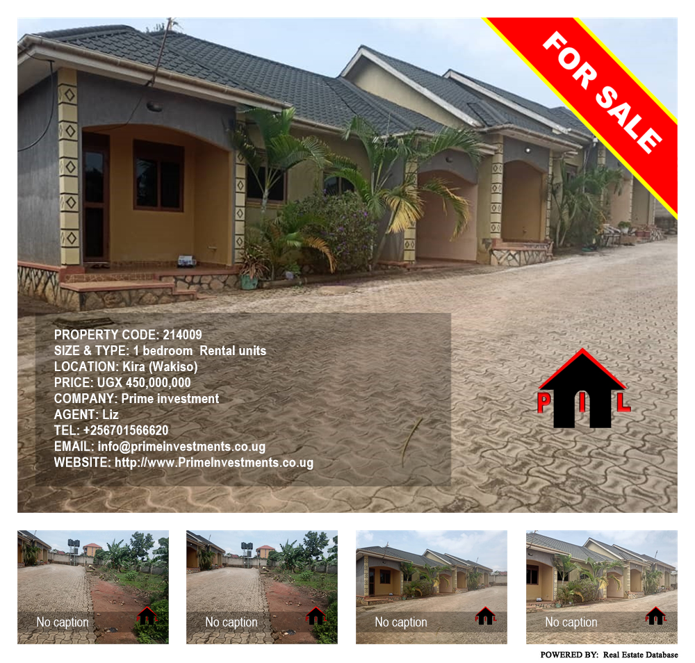 1 bedroom Rental units  for sale in Kira Wakiso Uganda, code: 214009