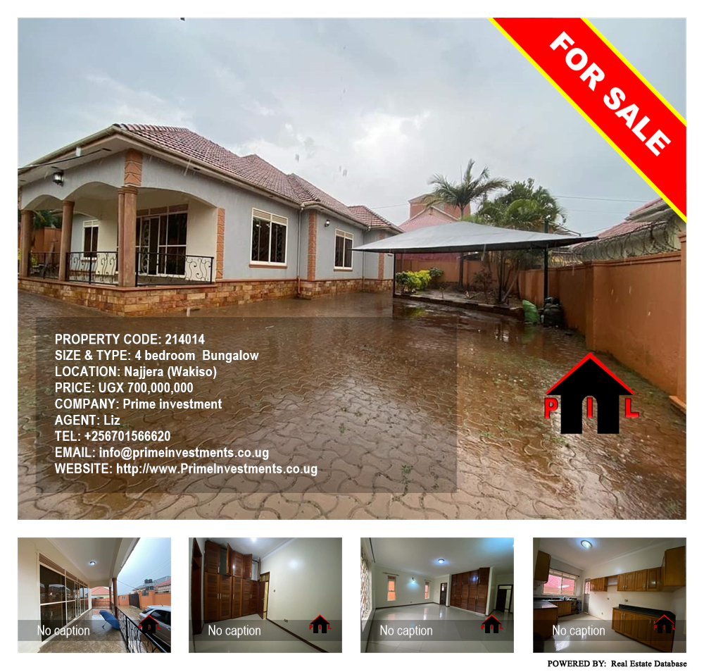 4 bedroom Bungalow  for sale in Najjera Wakiso Uganda, code: 214014