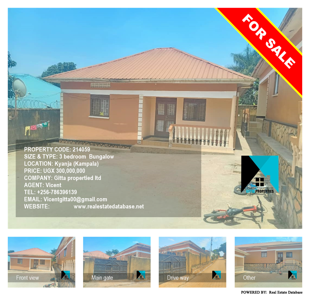 3 bedroom Bungalow  for sale in Kyanja Kampala Uganda, code: 214059