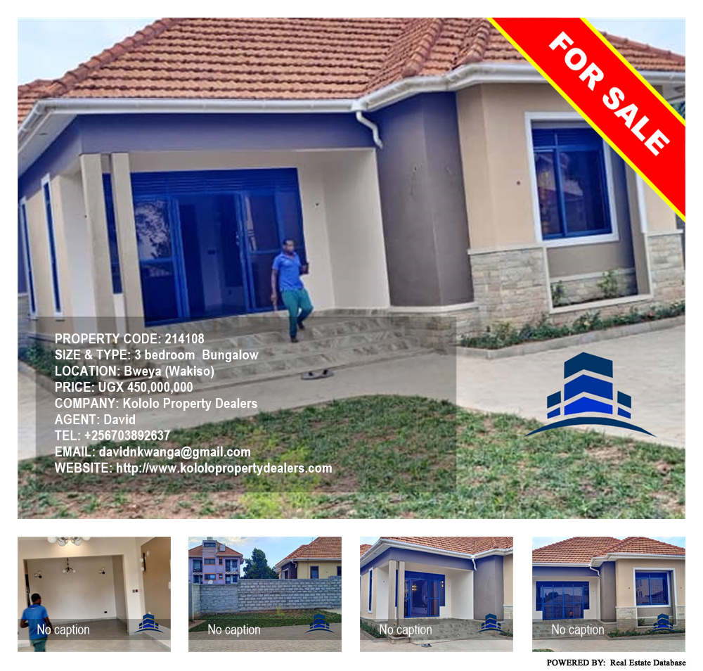 3 bedroom Bungalow  for sale in Bweya Wakiso Uganda, code: 214108