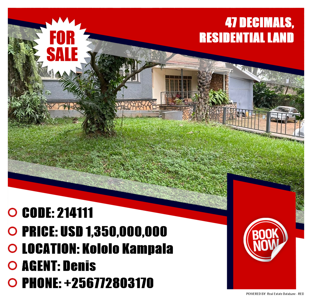 Residential Land  for sale in Kololo Kampala Uganda, code: 214111