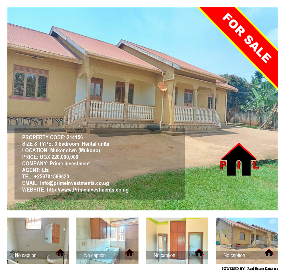 3 bedroom Rental units  for sale in Mukonotwn Mukono Uganda, code: 214156