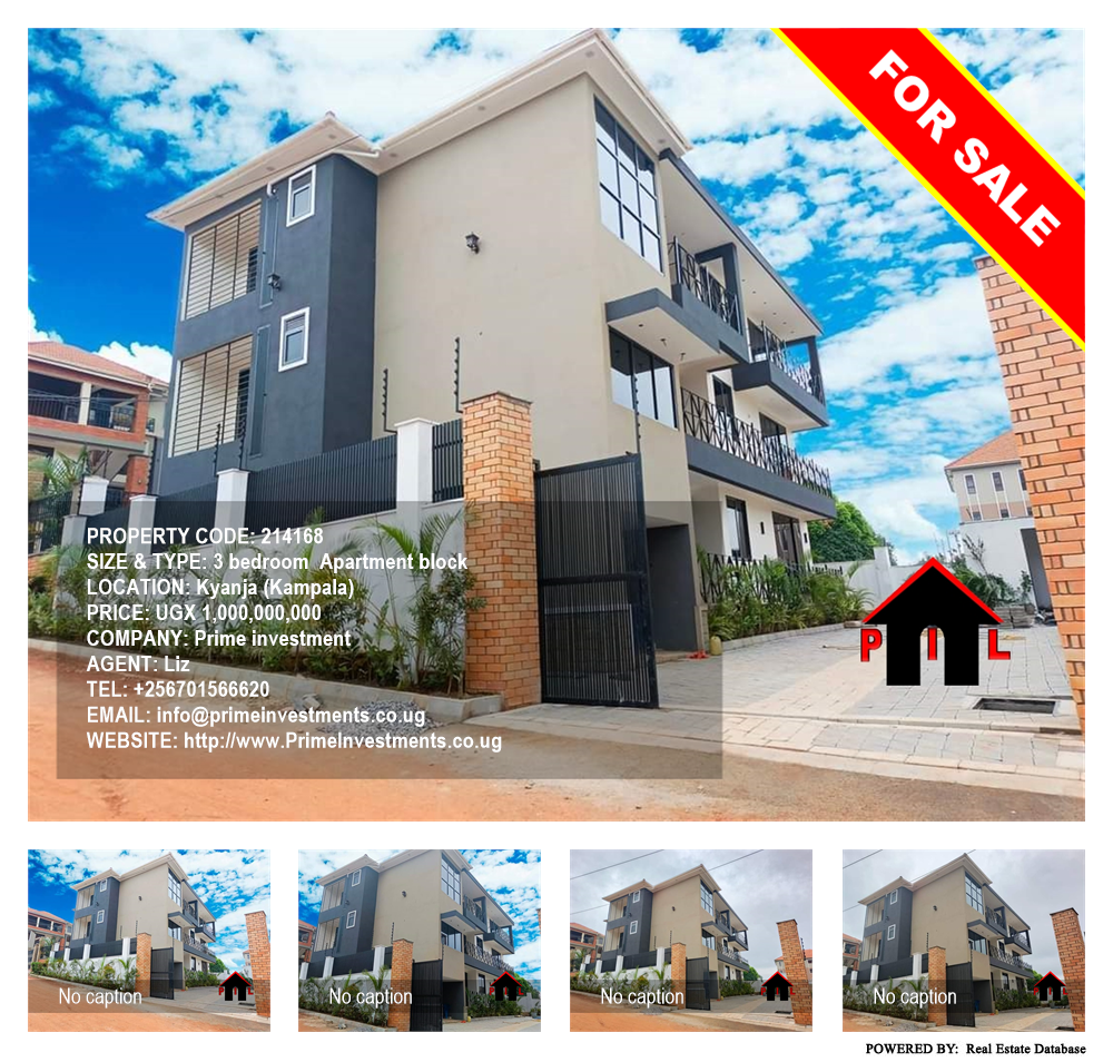 3 bedroom Apartment block  for sale in Kyanja Kampala Uganda, code: 214168