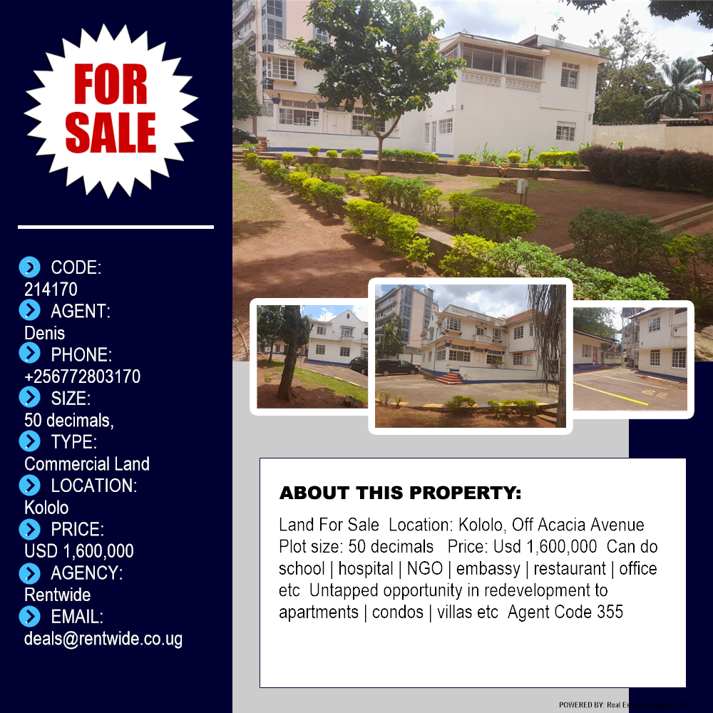 Commercial Land  for sale in Kololo Kampala Uganda, code: 214170