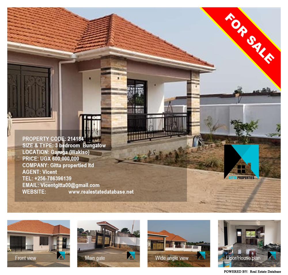 3 bedroom Bungalow  for sale in Garuga Wakiso Uganda, code: 214184