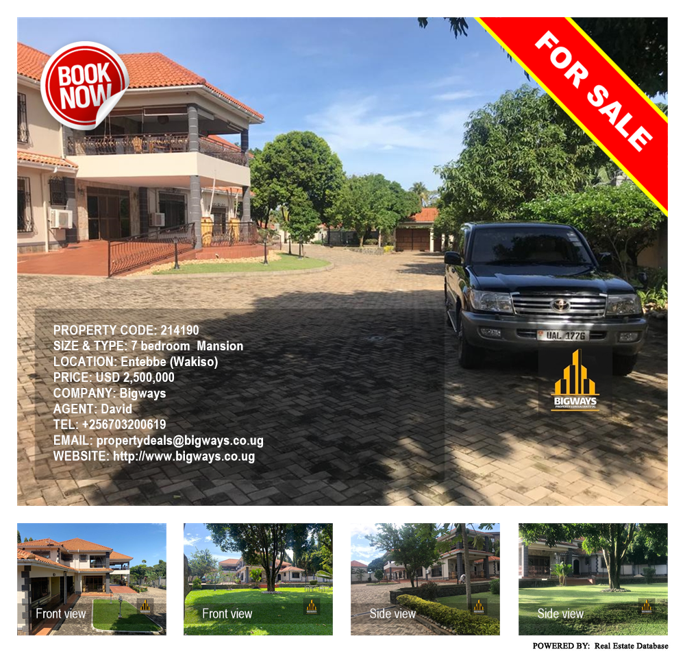 7 bedroom Mansion  for sale in Entebbe Wakiso Uganda, code: 214190