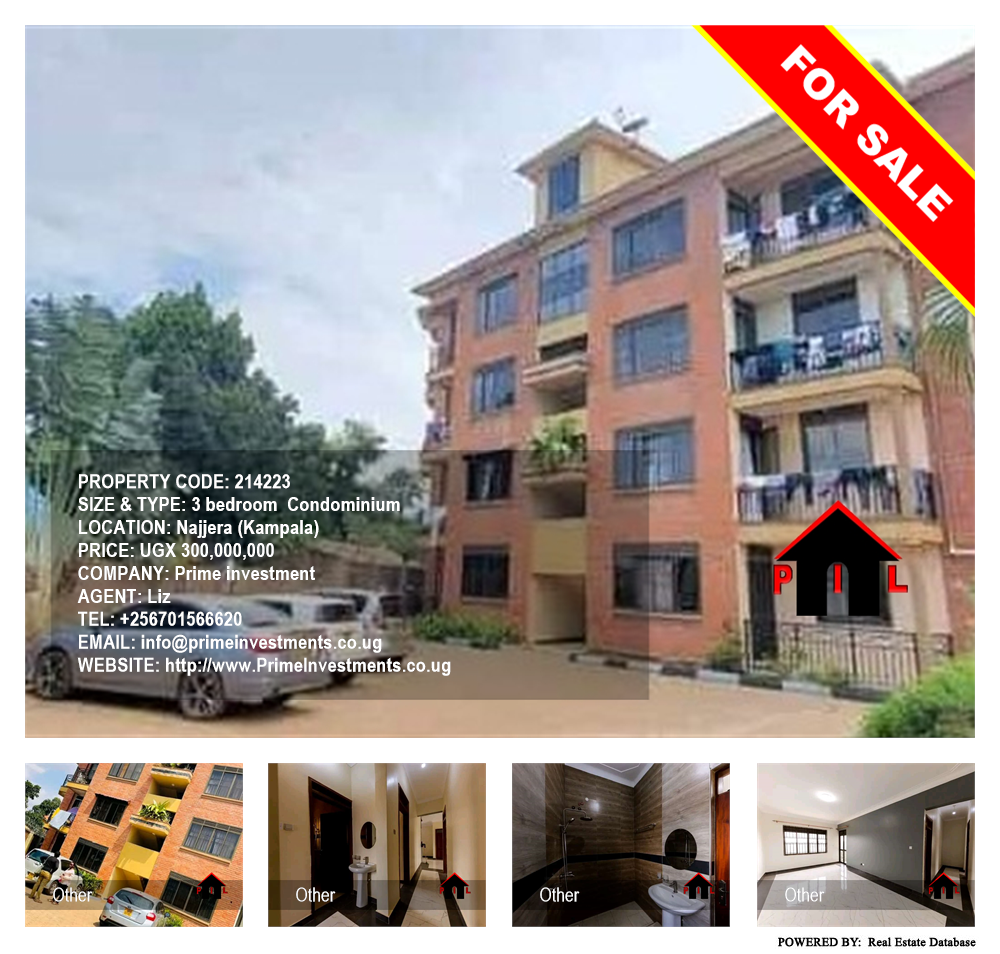 3 bedroom Condominium  for sale in Najjera Kampala Uganda, code: 214223